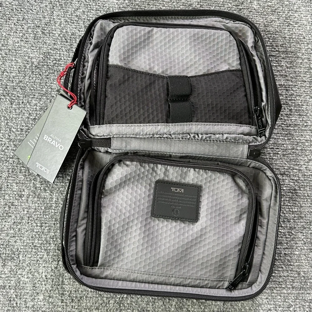Tumi Travel Kit Alpha Bravo Response Black Ballistic Nylon Hanging Toiletry Bag‎